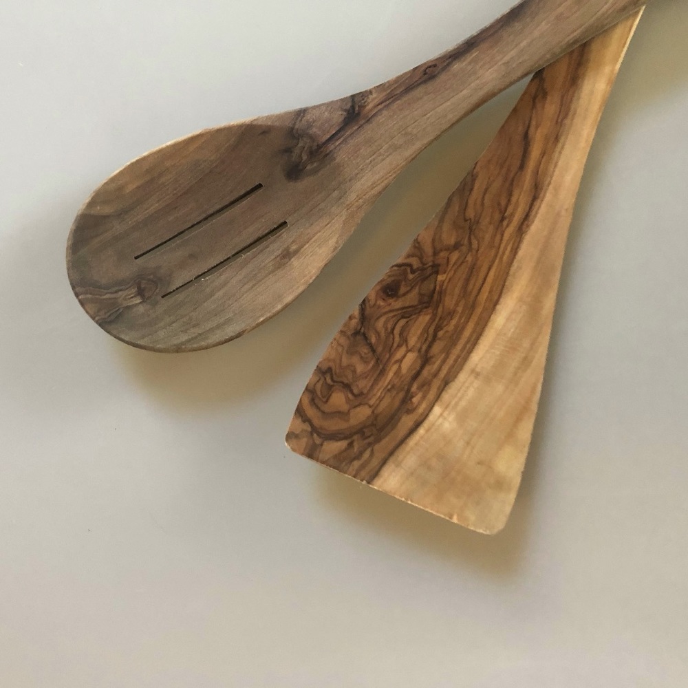 Olive Wood Spatula & Spoon Set